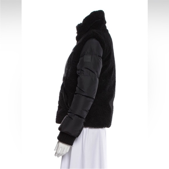 SAM. Black Puffer with faux fur trim and stand up collar. - Picture 2 of 5